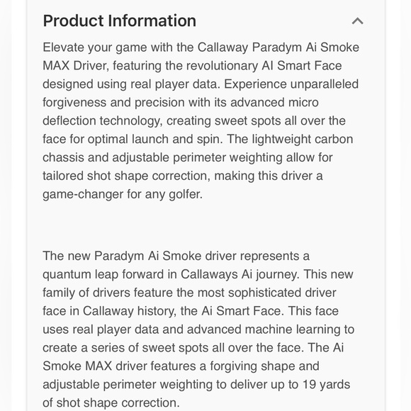 Callaway Paradym AI Smoke 9 degree driver head (w/ headcover) - Picture 5 of 6